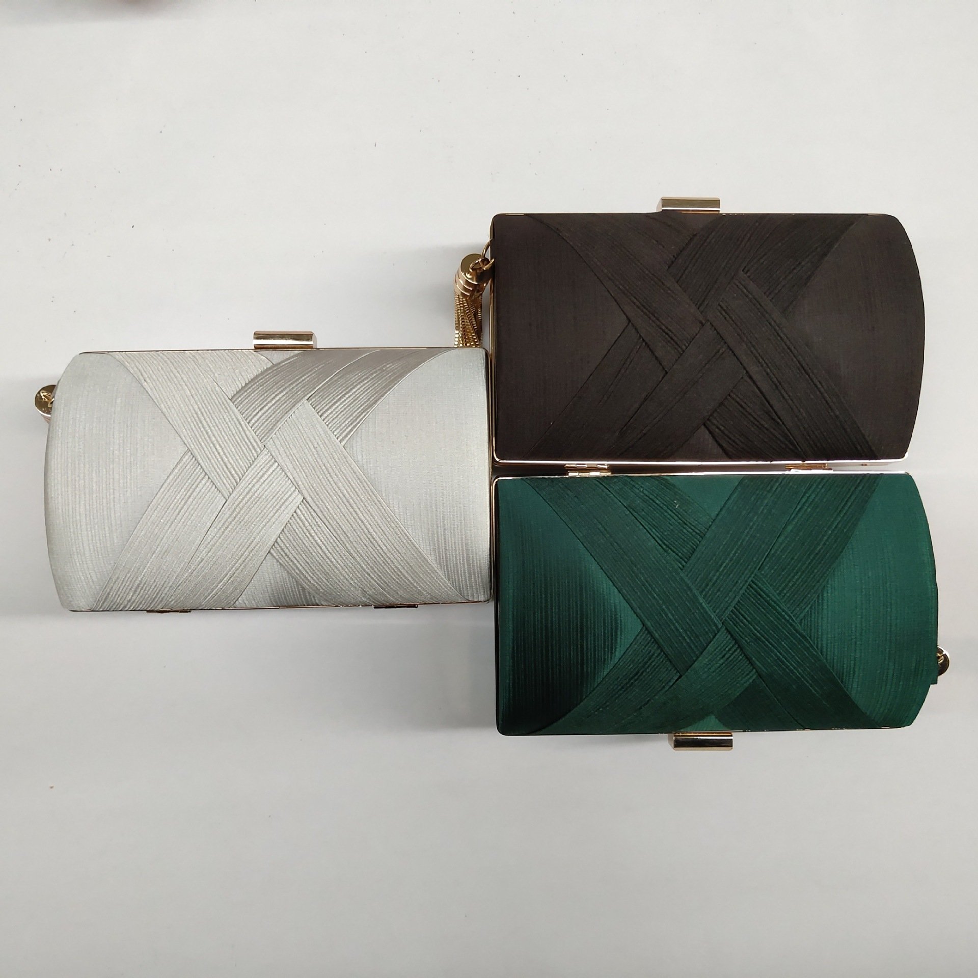 Party Dinner High Quality Luxury Chain Waist Evening Ladies Clutch Bag Tassel chain dinner bag Weaving Elegant Evening Bags