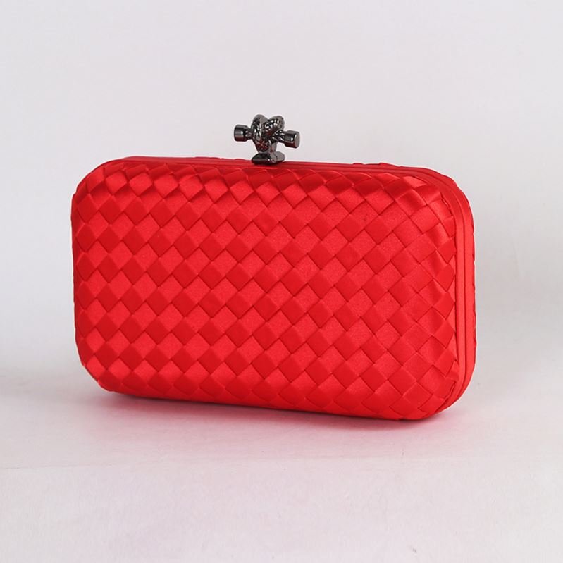1 Factory Vintage Clutch Bag Polyester Woven Diamond Pattern Solid Evening Bag