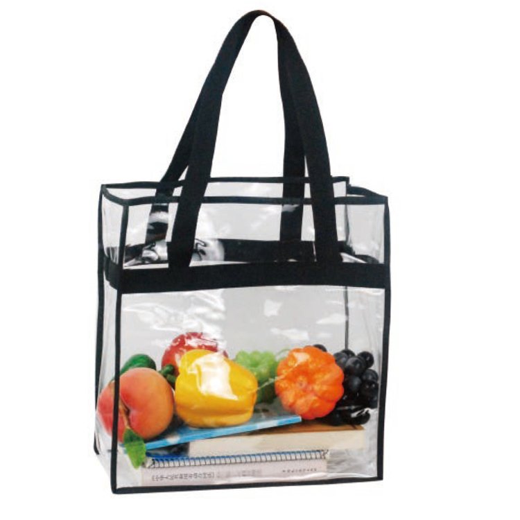 Fashionable Clear Pvc Bag Waterproof Shoulder Bag Stadium Approved Tote Bag With Zipper Closure And Adjustable Strap
