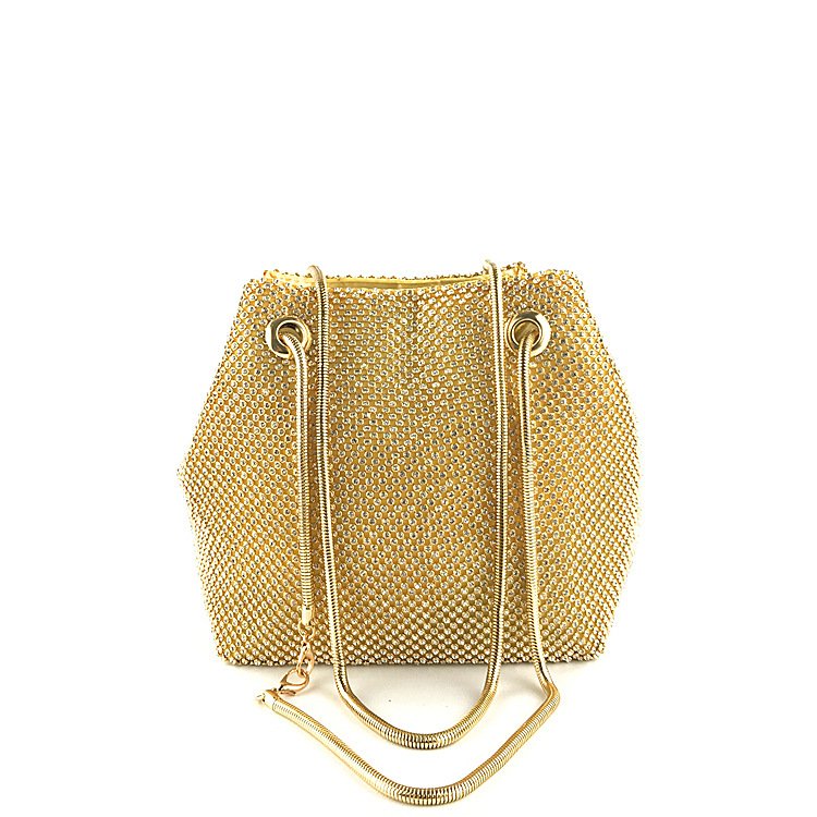 Women Girls Crystal Rhinestone Mini Bucket Evening Bags Wedding Clutch Shoulder Purse Party ladies hand bags