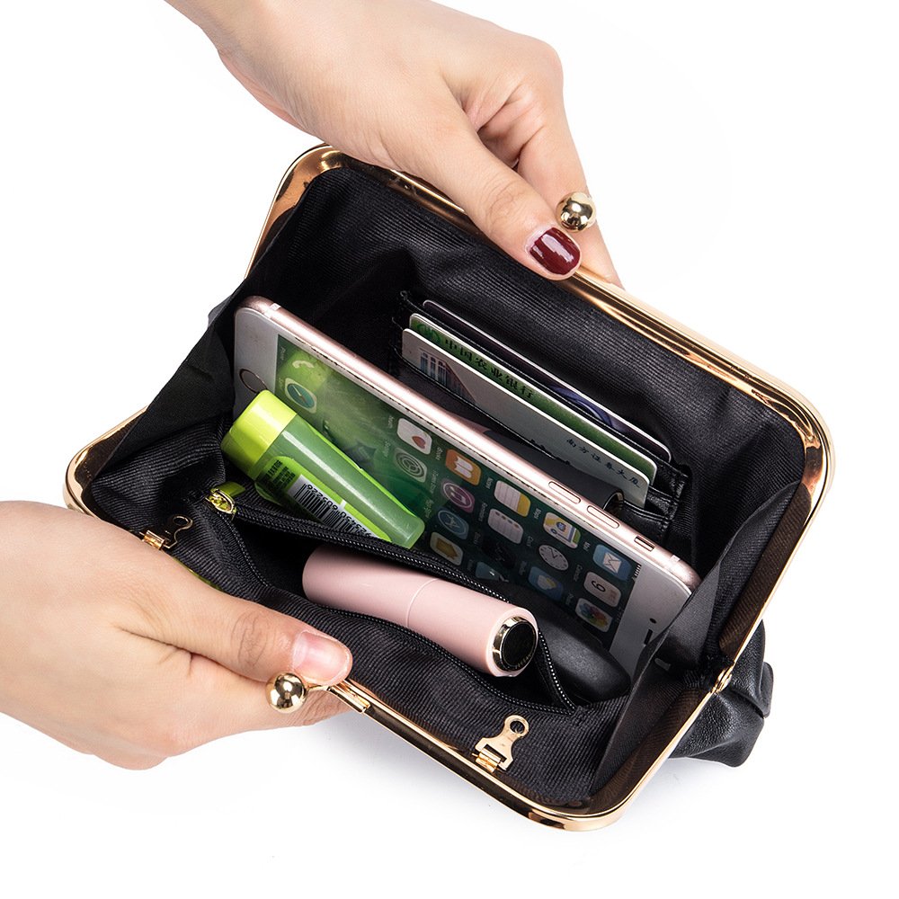 Factory Wholesale Superior Quality Genuine Leather Card Holder Wallet Ladies Clutch Bag Women Evening Bag