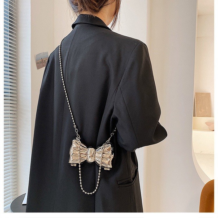 New Style Evening Bag Bow Ladies Acrylic Chain Banquet Bag Evening Dress Clutch Bag