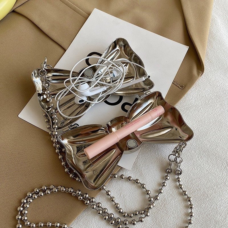 New Style Evening Bag Bow Ladies Acrylic Chain Banquet Bag Evening Dress Clutch Bag