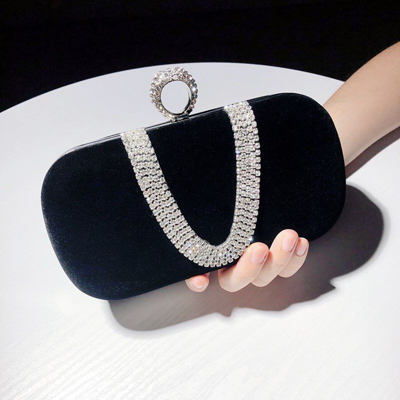 Wholesale Womens Handbags High Quality Trendy Lady Party Rhinestone Diamond Bling Hand Bags Evening Clutch Women