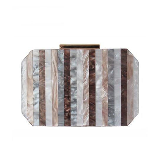Women Wrist let Bride Evening Clutch Bag for Party Prom Wedding Lady Girl Triangle made by GM IMPEX