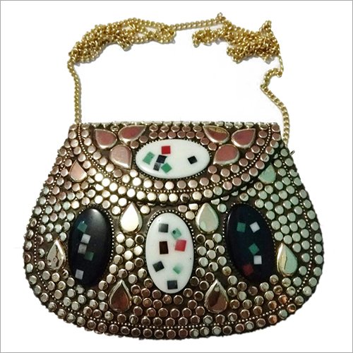Women Wrist let Bride Evening Clutch Bag for Party Prom Wedding Lady Girl Triangle made by GM IMPEX
