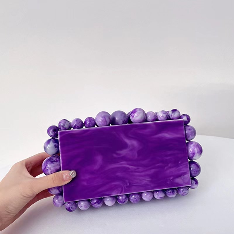 Luxury Designer Handbags Thick Chain Wedding Party acrylic clutch purse Ladies Shoulder Bag Women evening party bag