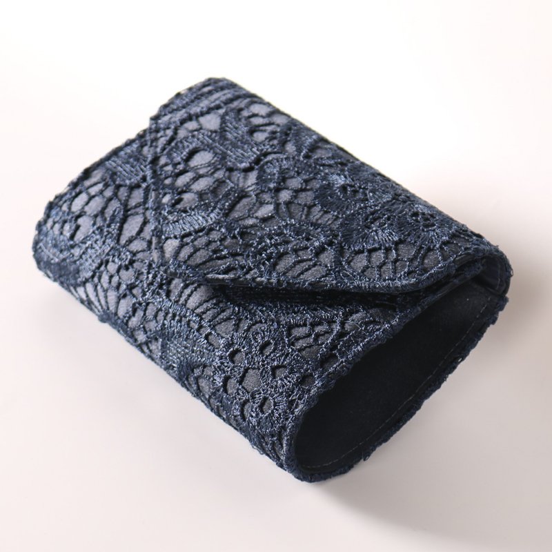 Evening Bag New Fashion Design Wrinkle Satin Clutch Bag Elegant Flower Lace Handbag for Women