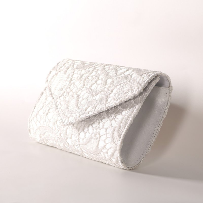 Evening Bag New Fashion Design Wrinkle Satin Clutch Bag Elegant Flower Lace Handbag for Women