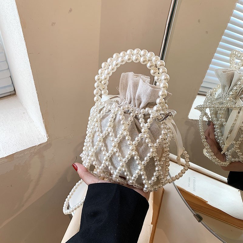 Factory Wholesale Luxury Pearl Clutch Bag Lady Crossbody Beaded Evening Party Bags