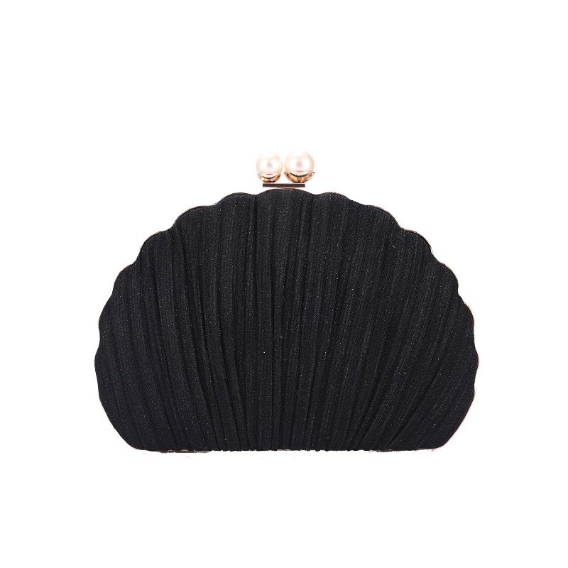 Burgundy Glitter Pearl Shell Evening Bag For Wedding And Party Bag For Women Clutch Bag Pochette Femme Large Handbags