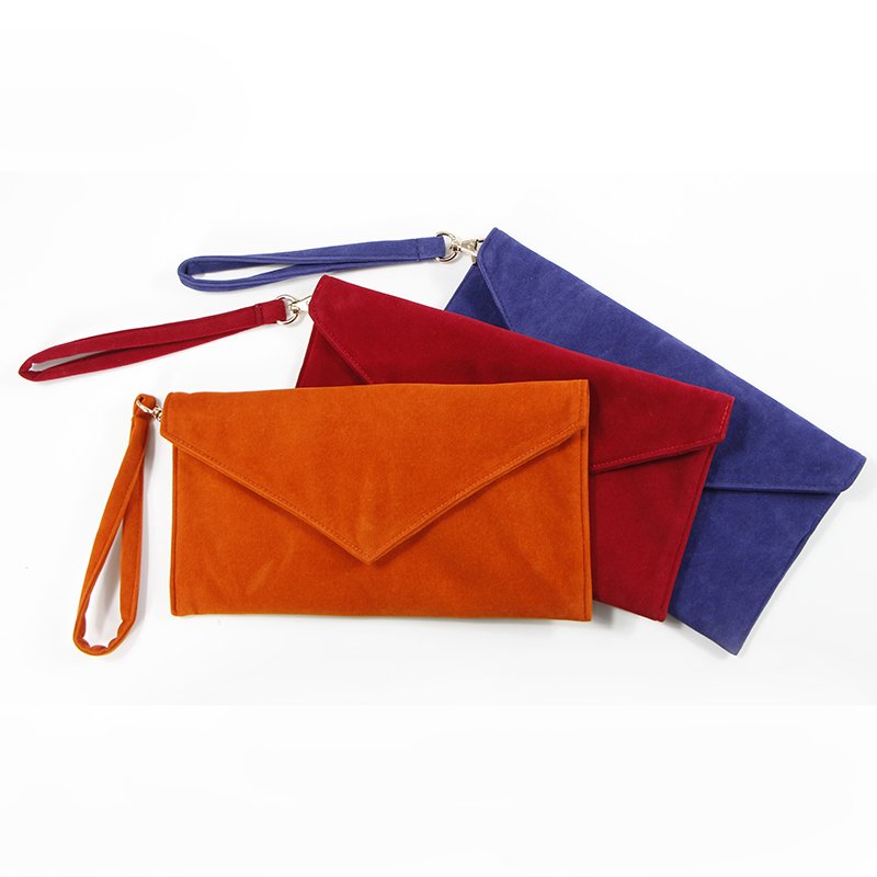Women Party Clutch With Wrist Strap Lady Evening Envelope Bag Luxury Velvet Handbag