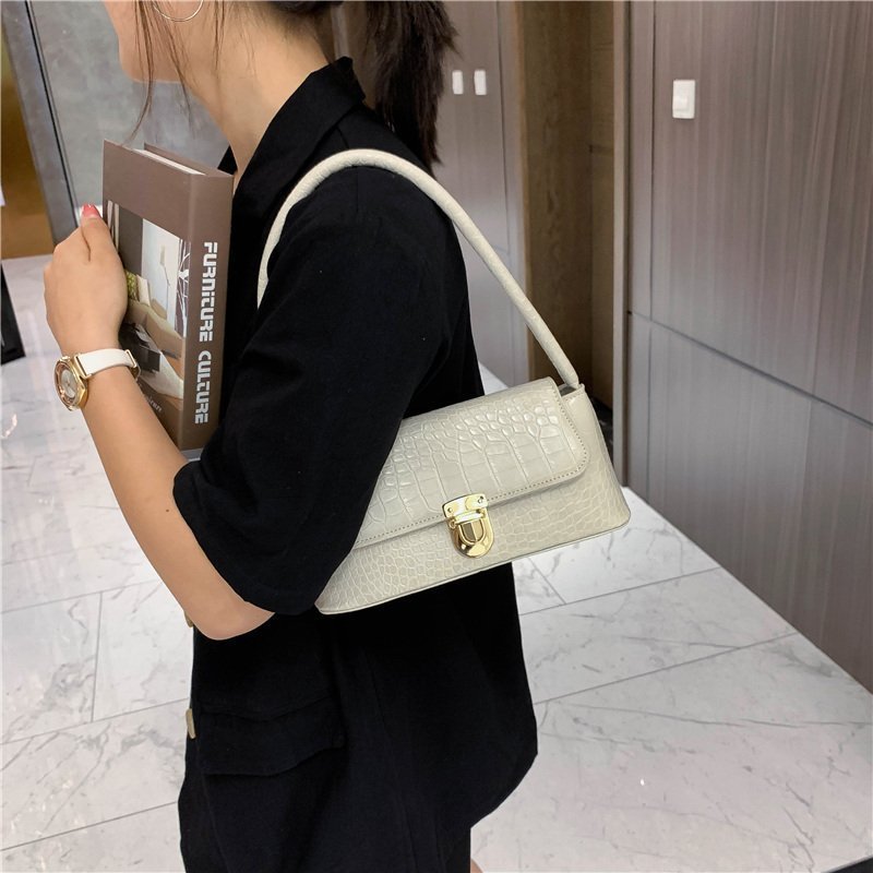 Women's Messenger Bags PU Leather Handbags Ladies Alligator Armpit Evening Bags.Z0863
