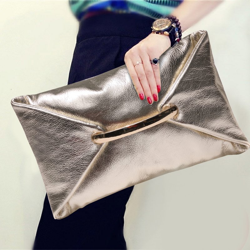 Clutch bag evening party bags,genuine leather envelopes with zipper opening