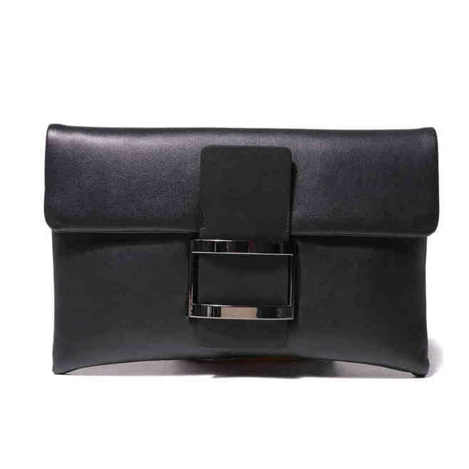 fashion woman genuine leather evening bag multi-function real leather clutch bag