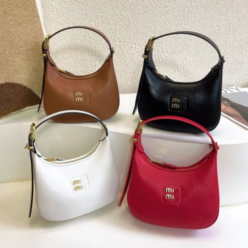 Luxury miu home top quality vintage single shoulder women's bag 2024 new portable trend crossbody hand carry underarm bag