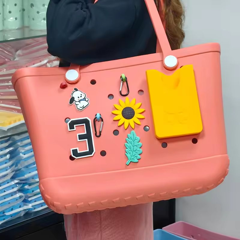 2024 New Product Simply Southern EVA Bogg Bag High Quality Silicone Large Rubber Beach Bag Portable Durable Tote Handbag