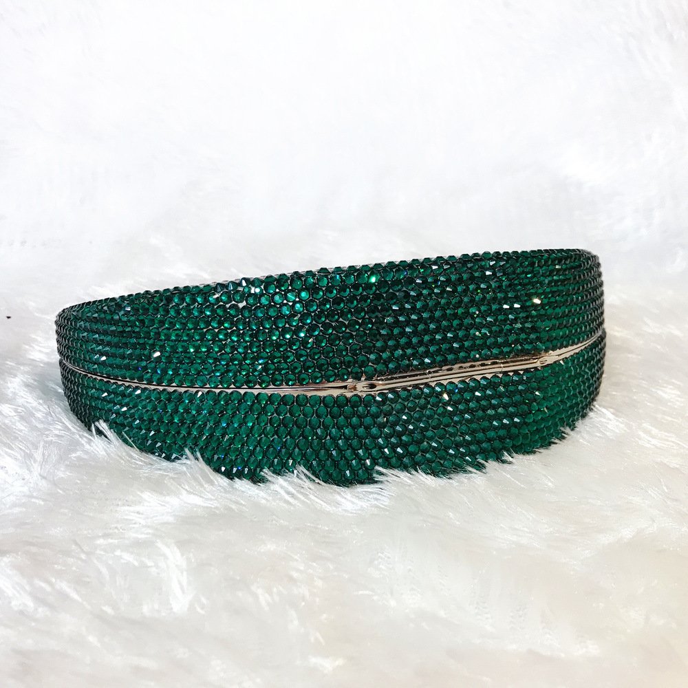 Handmade full diamond watermelon shape clutch bag evening bags fashion luxury wedding party rhinestones clutch for women