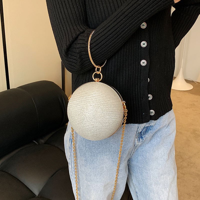 Rhinestone Evening Purse Party Purse Diamond Handbags Wedding Ladies Luxury Round Ball Evening Bag