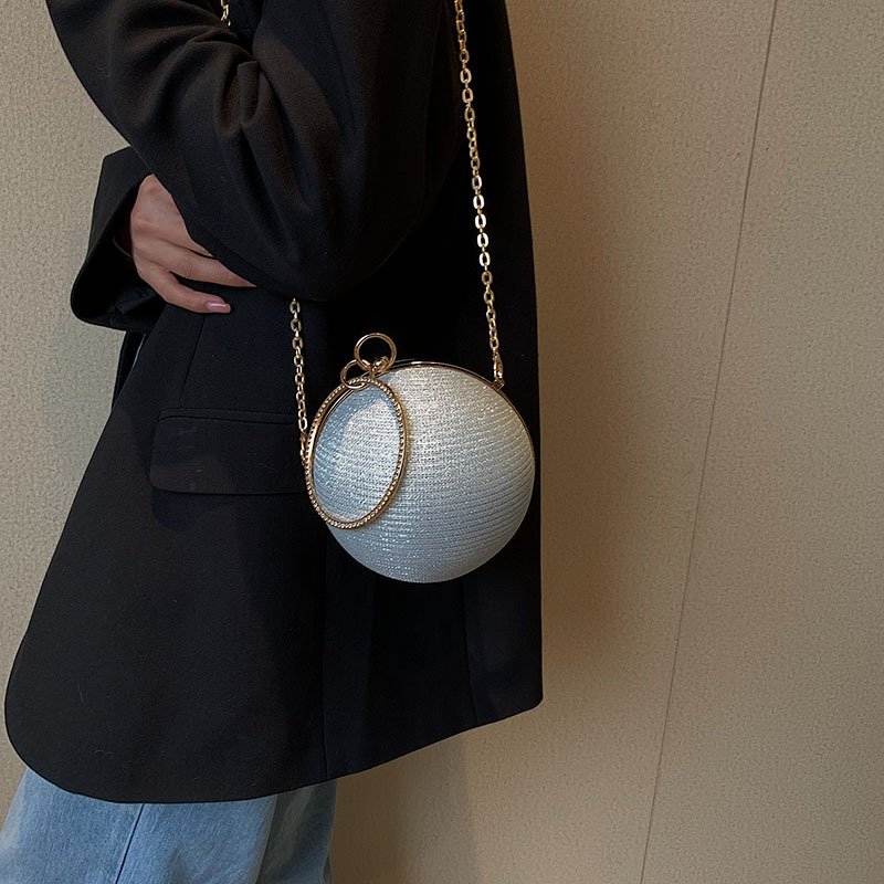 Rhinestone Evening Purse Party Purse Diamond Handbags Wedding Ladies Luxury Round Ball Evening Bag