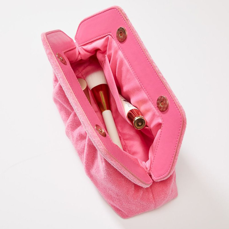 Ladies Luxury Custom Logo Beach Travel Party Wedding Cosmetic Organizer Evening Bag Terry Clutch Purse For Women