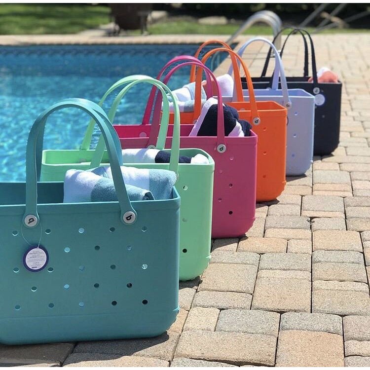 Large Washable Tip Proof Durable Open Tote Bag for the Beach Boat Pool Sports Eva Beach Xl Bogg Xl Bag Large Beach Tote Boggbag
