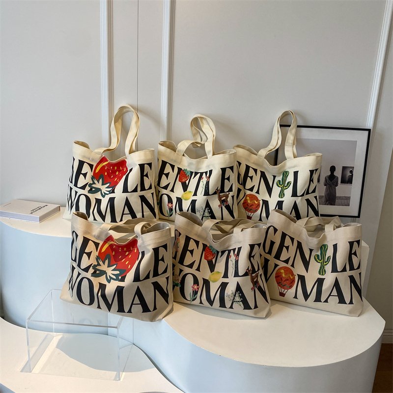 2024 The latest hot casual high quality trend canvas fashion women's shopping bag Tote bag