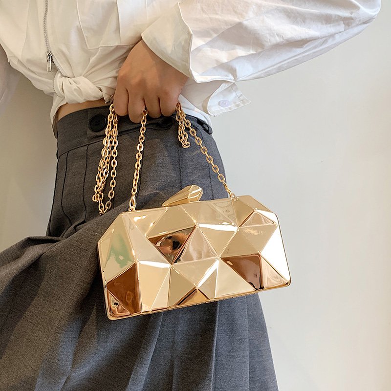 Sacs De Soiree Luxury Gold Metal Bolsas Clutch Bags Special Shape Women's Clutches Purse Party Bag For Women Evening Bags