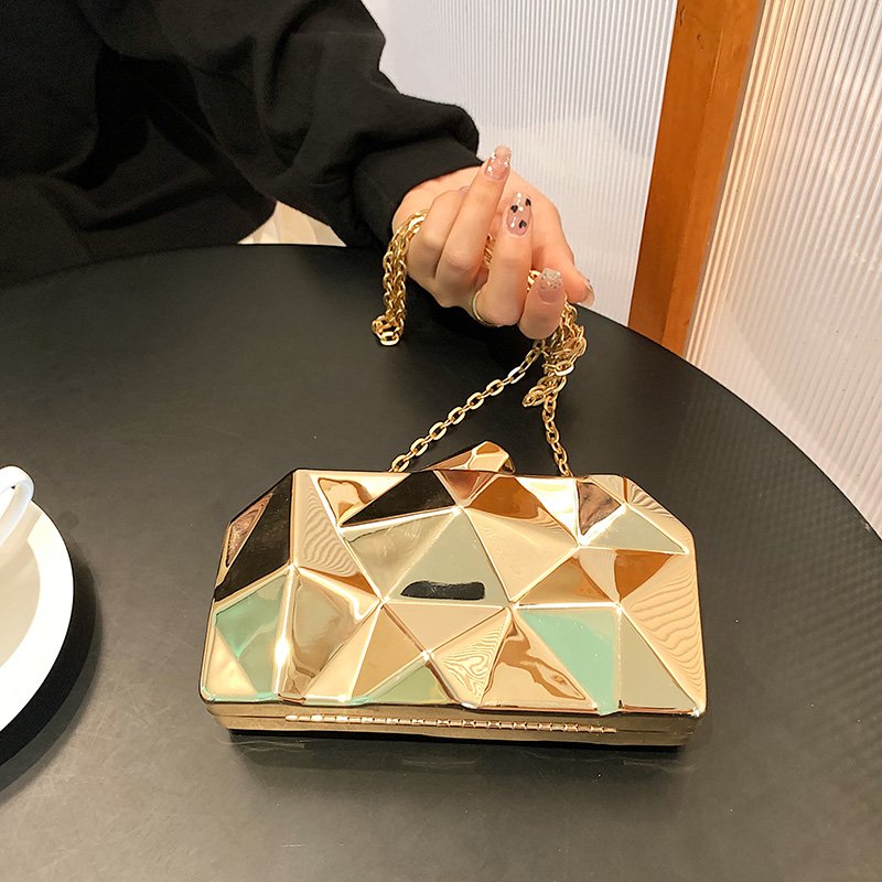 Sacs De Soiree Luxury Gold Metal Bolsas Clutch Bags Special Shape Women's Clutches Purse Party Bag For Women Evening Bags