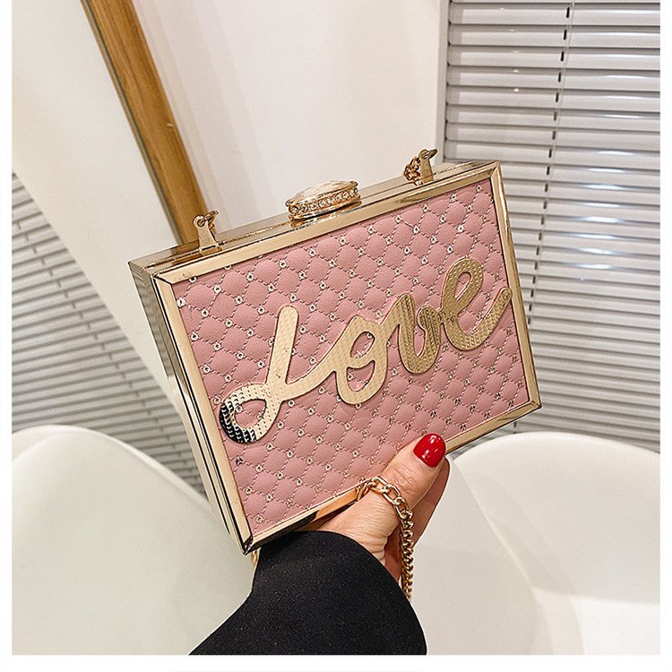Acrylic box women's clutches wedding evening purse clutch handbag letter women's tote bags bolsas de mujer ladies hand bags