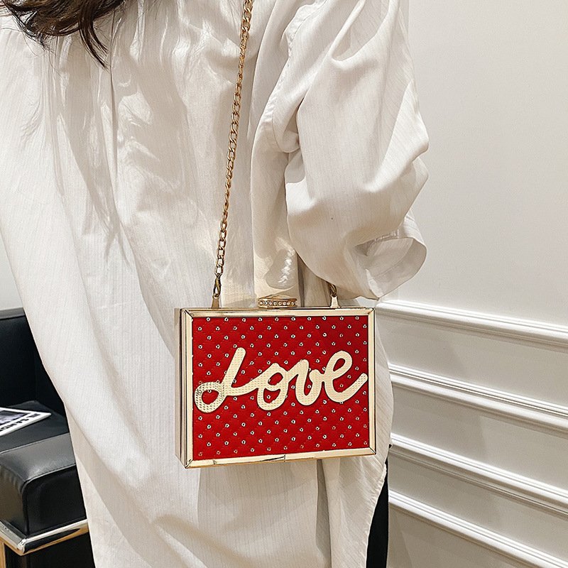Acrylic box women's clutches wedding evening purse clutch handbag letter women's tote bags bolsas de mujer ladies hand bags