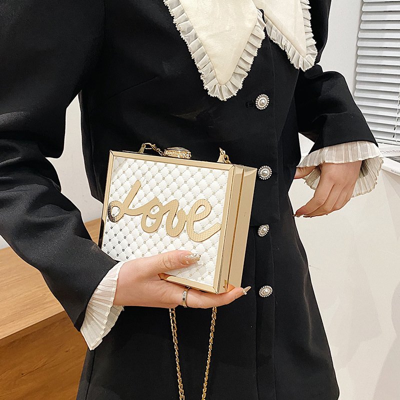 Acrylic box women's clutches wedding evening purse clutch handbag letter women's tote bags bolsas de mujer ladies hand bags
