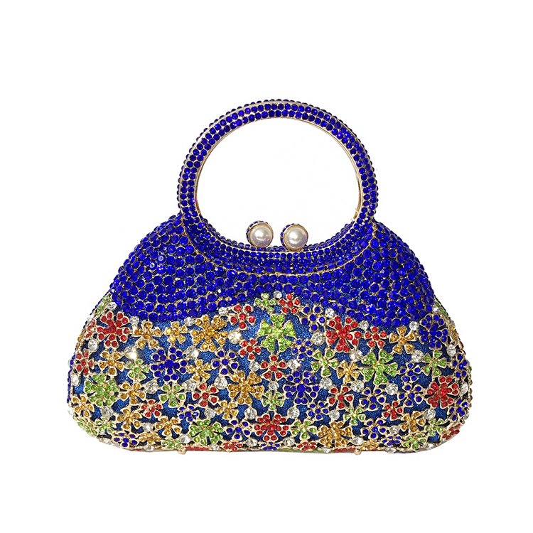 women's Rhinestone bag diamond clutch evening bag metal crystal Dinner dress handmade bag
