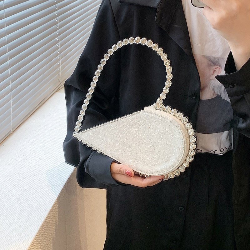 Summer Fashion Women Evening Bags 2024 Heart Shape Rhinestone Young Lady Small Clutch Ladies Designer Luxury Purses For Party