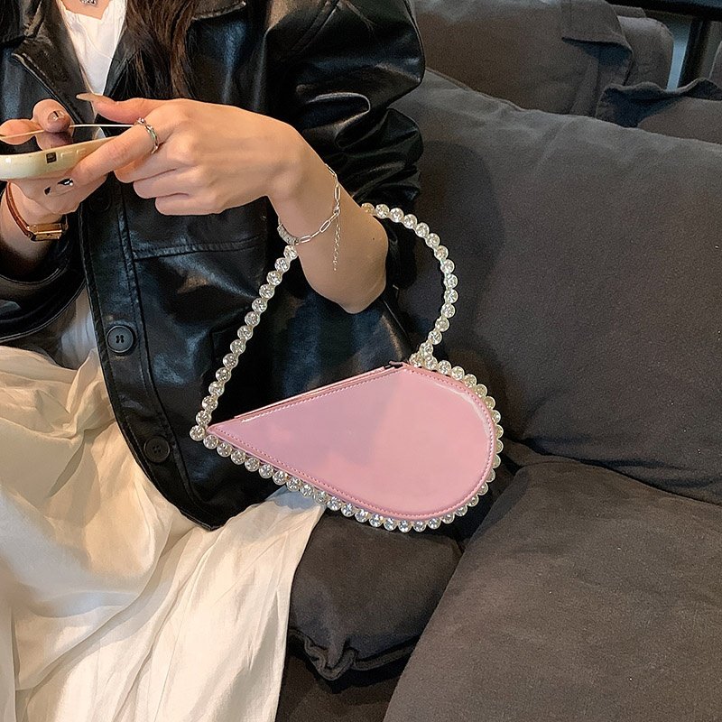 Summer Fashion Women Evening Bags 2024 Heart Shape Rhinestone Young Lady Small Clutch Ladies Designer Luxury Purses For Party
