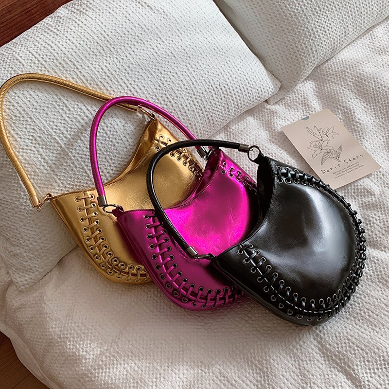 Leftside 2024 Luxury Women Small Shoulder Bags Fashion Evening Party Gold Handbags And Purses Lady Underarm Crossbody Bag