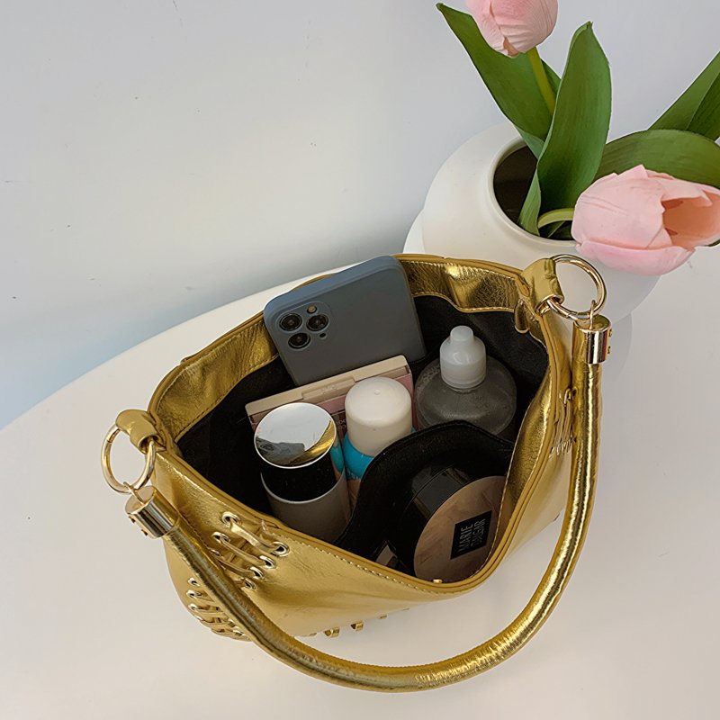 Leftside 2024 Luxury Women Small Shoulder Bags Fashion Evening Party Gold Handbags And Purses Lady Underarm Crossbody Bag