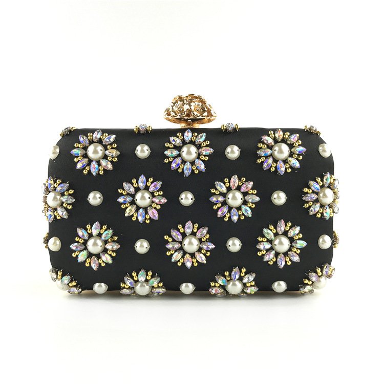 Wholesale Fashion Clutch Evening Bags Beaded Chain Handmade Ladies High Quality Party Bag for Women