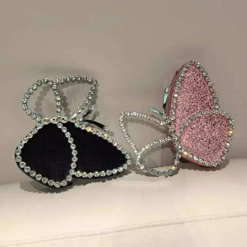 Fashion Luxury Butterfly Clutch Women's Evening Bags Party Wedding Handbags Diamond Messenger Bags