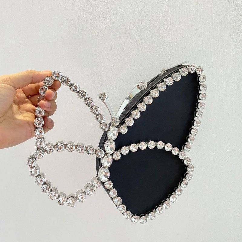 Fashion Luxury Butterfly Clutch Women's Evening Bags Party Wedding Handbags Diamond Messenger Bags