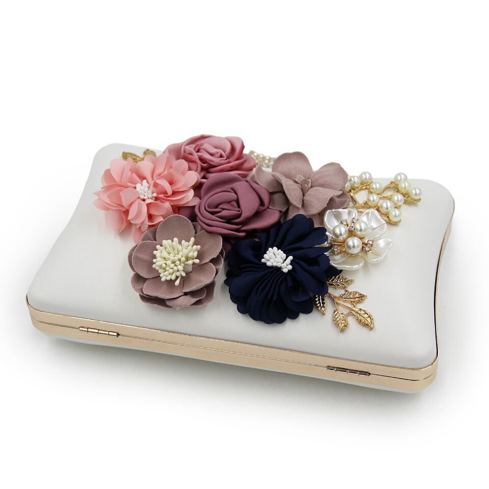 Amazon explosion flower evening bags high-grade diamonds evening dress clutch bag ladies beads embroidered bags