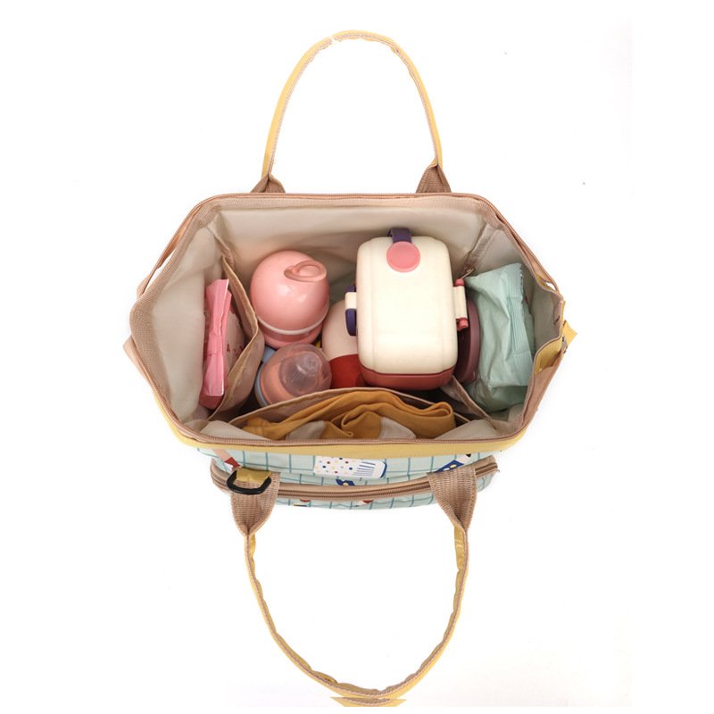 2024 New Design Large Capacity Baby Nappy Bag China Wholesale Portable Mummy Diaper Bag Caddy Fabric Diaper Bag for Mommy