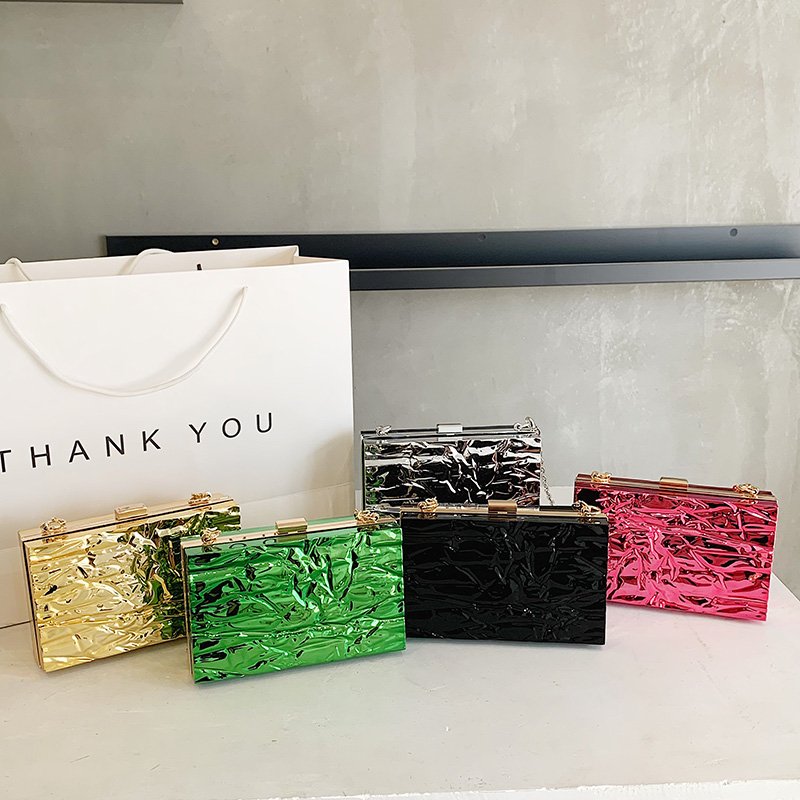 2024 Fashion Designer Acrylic Handbag Women Chain Shoulder Crossbody Purse Luxury Clutch Bag Evening Bags