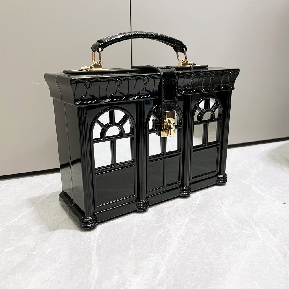 New Luxury Designer Purses and Handbags Funny House Shape Shoulder and Clutch Evening Bag for Fashionable Parties