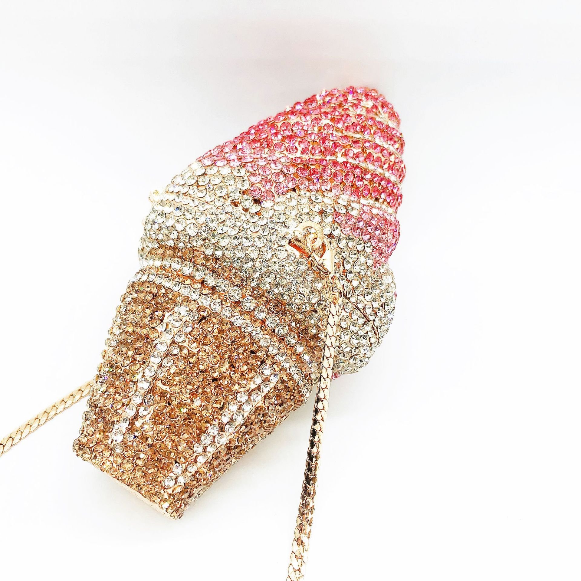 Luxury Handbag Party Women Rhinestone Ice Cream Clutch Crystal Purse Evening Bags For Ladies