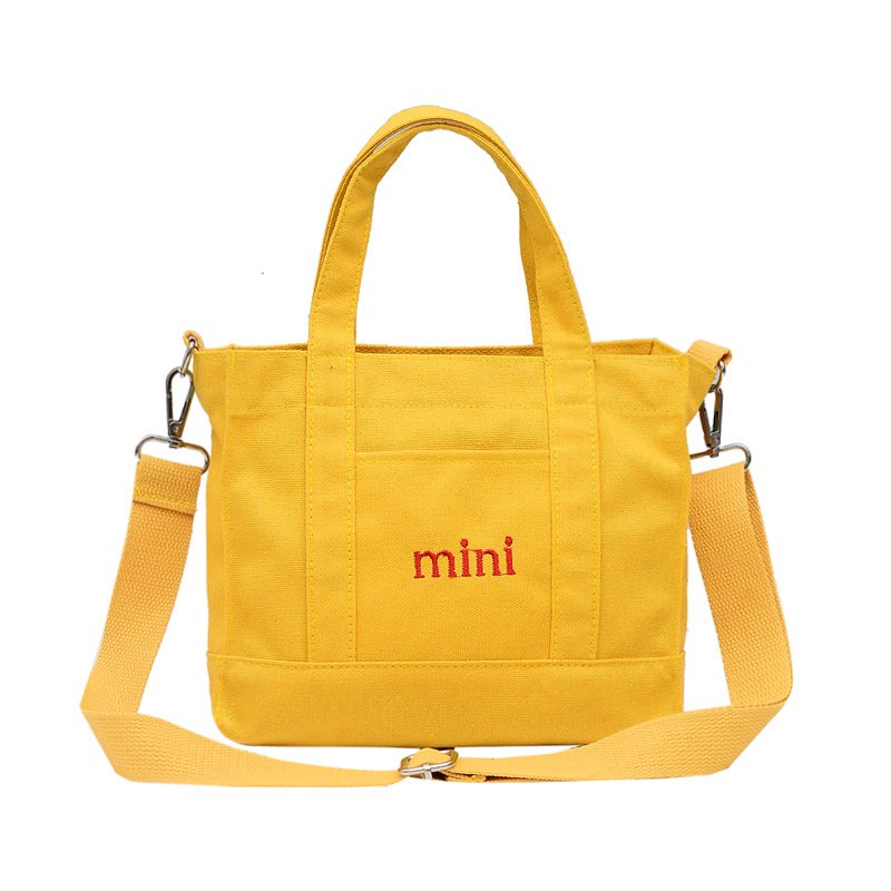 Wholesale new high quality canvas handbag fashion plain pink women crossbody bags for girls