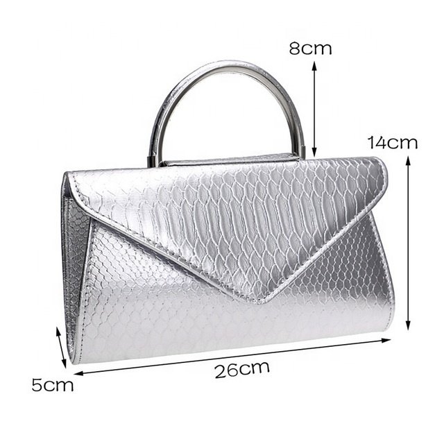 Womens Party Clutch bag Snake Pattern Silver Evening Bags Clutch Bag Ladies luxury Clutch Purse For Women