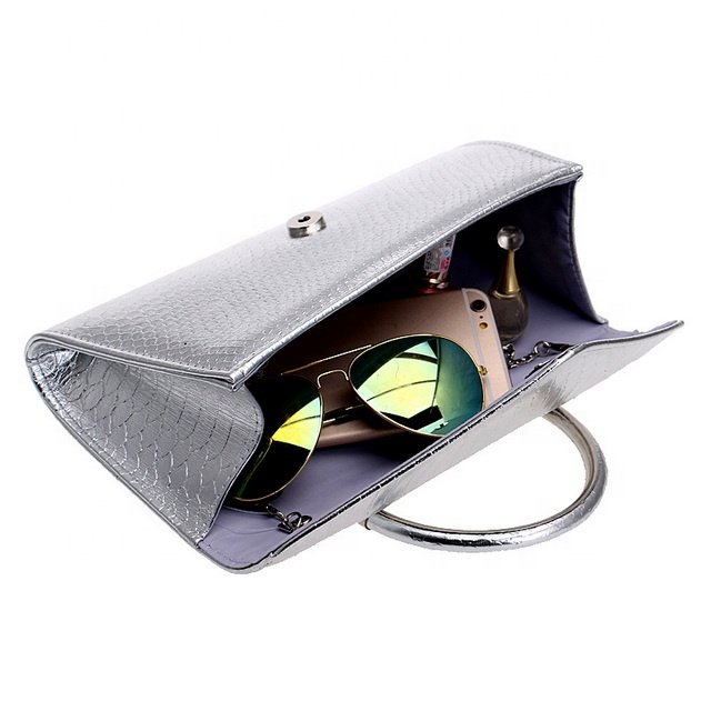 Womens Party Clutch bag Snake Pattern Silver Evening Bags Clutch Bag Ladies luxury Clutch Purse For Women