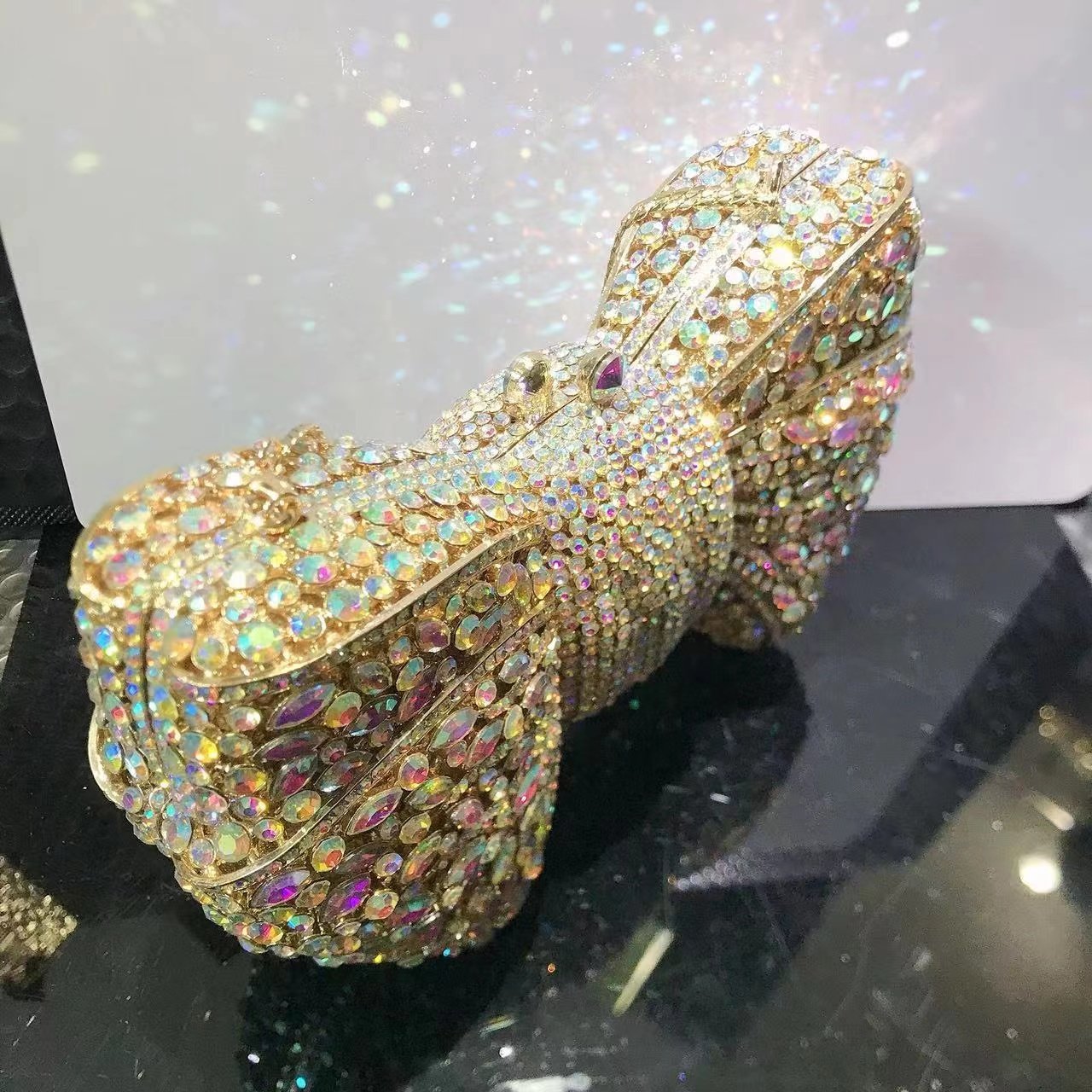Luxury rhinestones diamond bow-knot wedding dinner party banquet evening bag purses clutch bags