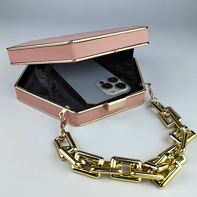 2023 New Pochette Soiree Women Banquet Women's Dress Handbag Chain Strap Small Square Bag Evening Bags